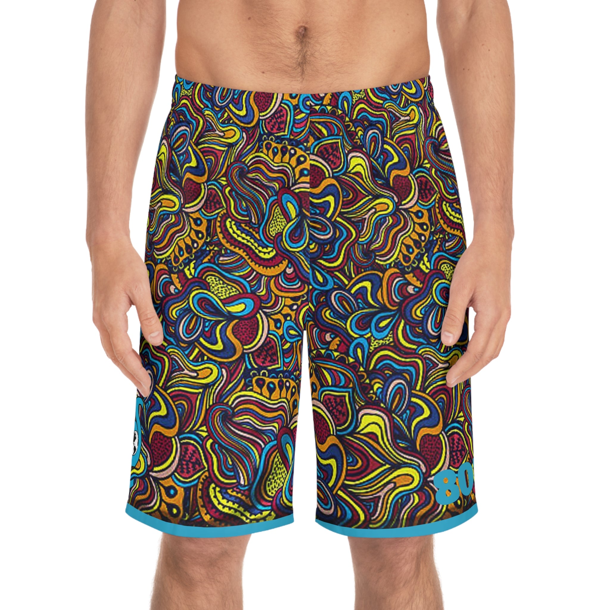 80's PAISLEY Unisex Board Shorts (AOP) - SPEED OF CHOICE® 