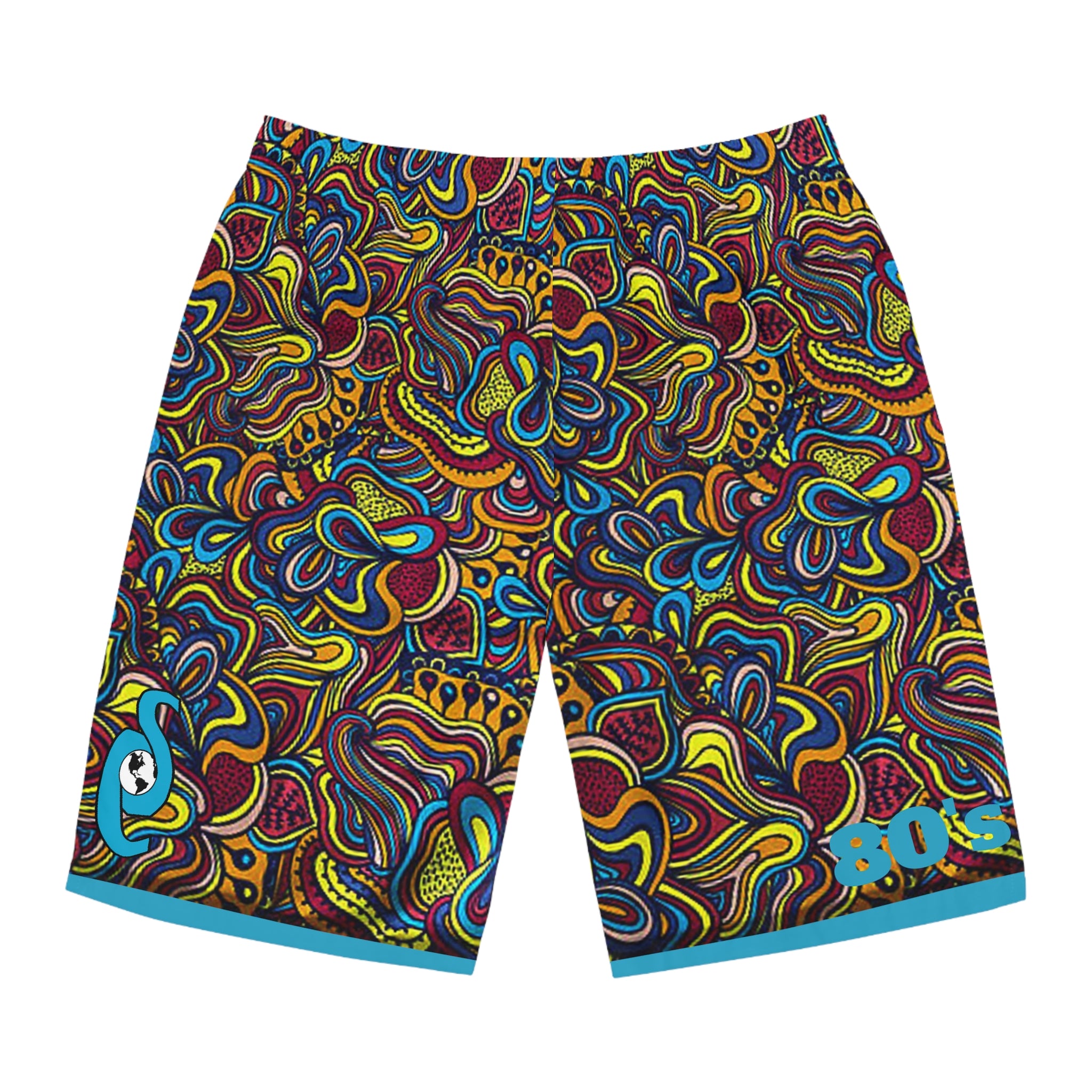 80's PAISLEY Unisex Board Shorts (AOP) - SPEED OF CHOICE® 