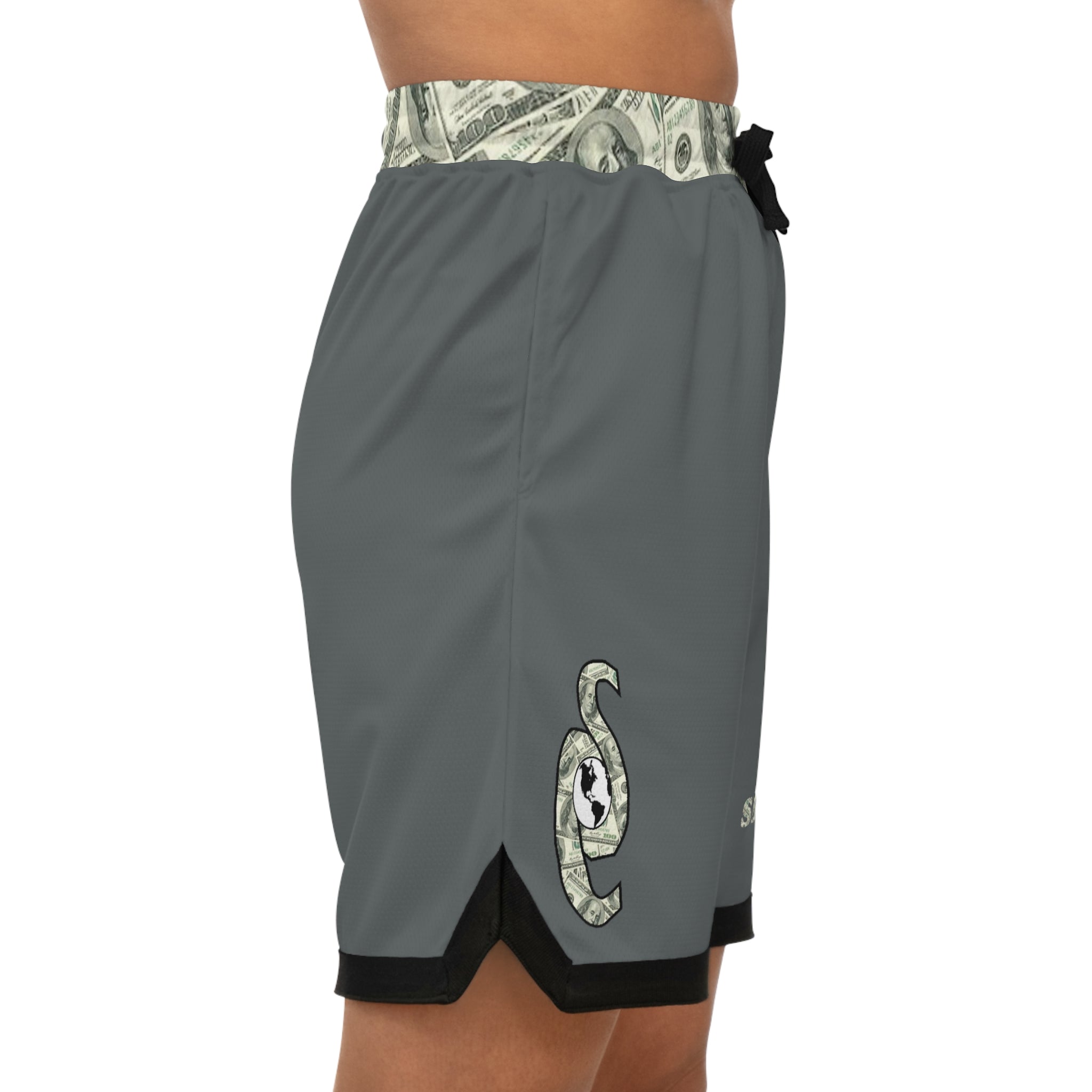MONEY ON FULL Unisex Basketball Rib Shorts (AOP) - SPEED OF CHOICE® 